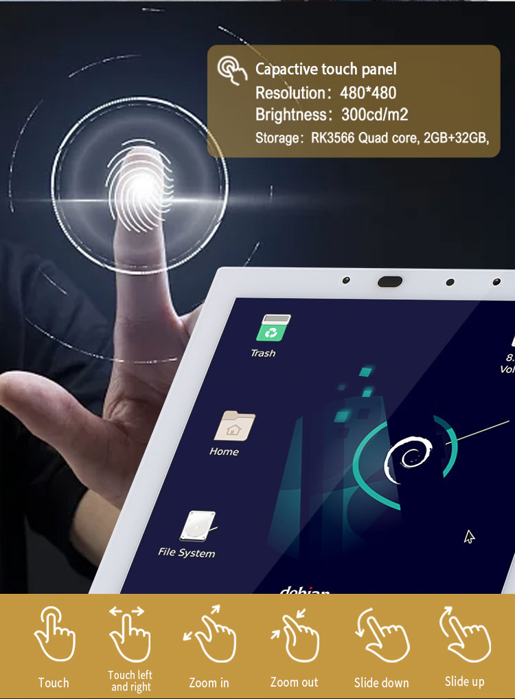 YC-SM41P (White) 4" Smart Home Touch Control Panel
