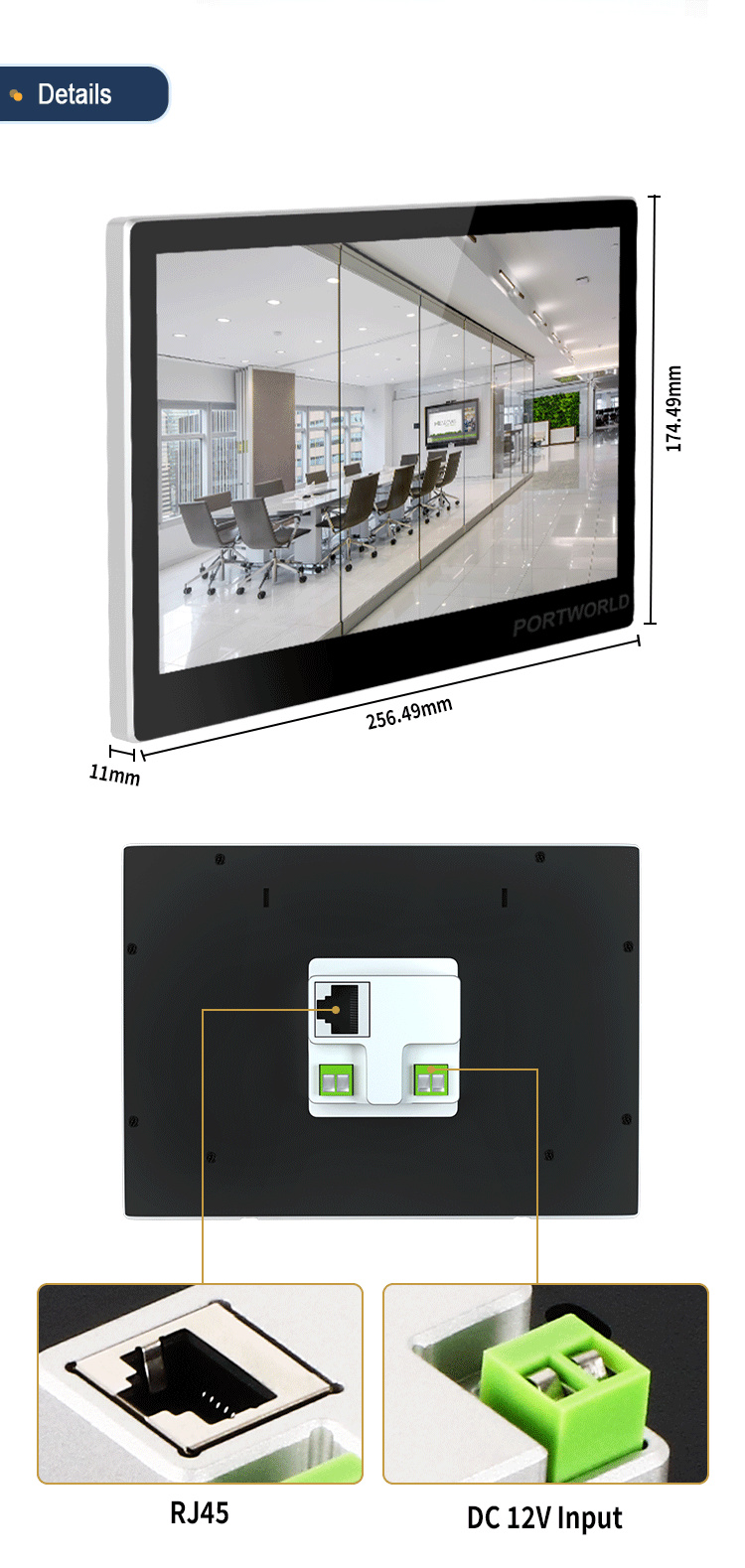 YC-SM10P 10.1 inch Smart Home POE Touch Control Panel