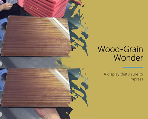 A stunning wood-grain display