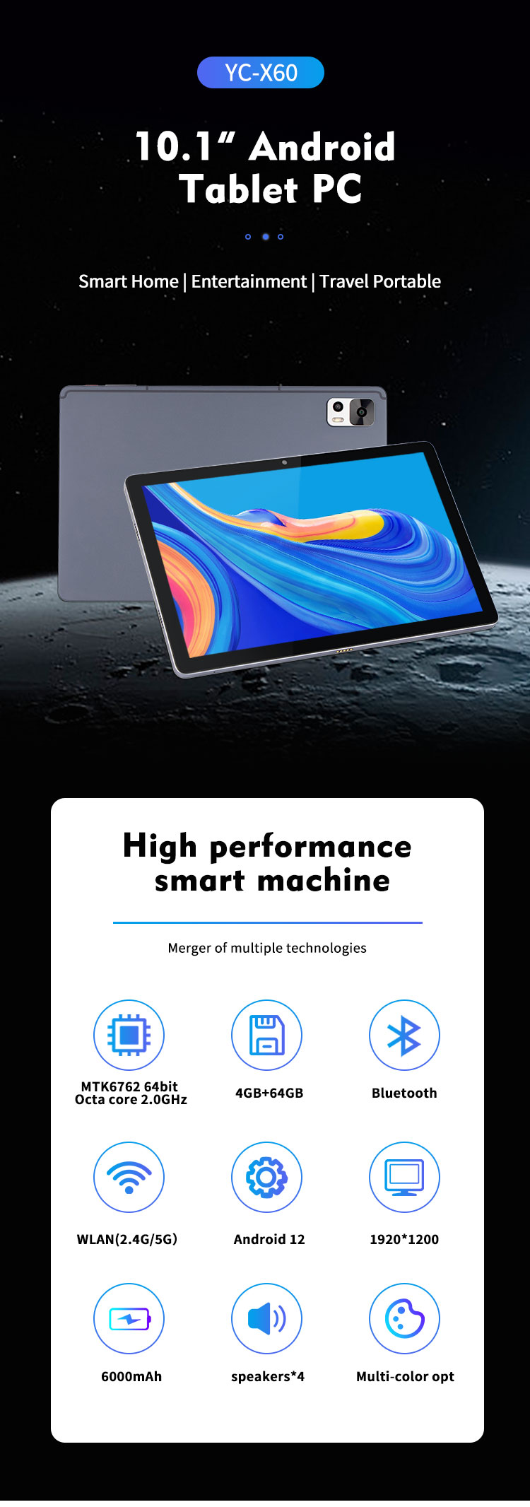 YC-X60 10.1 inch Android Tablet PC (2)