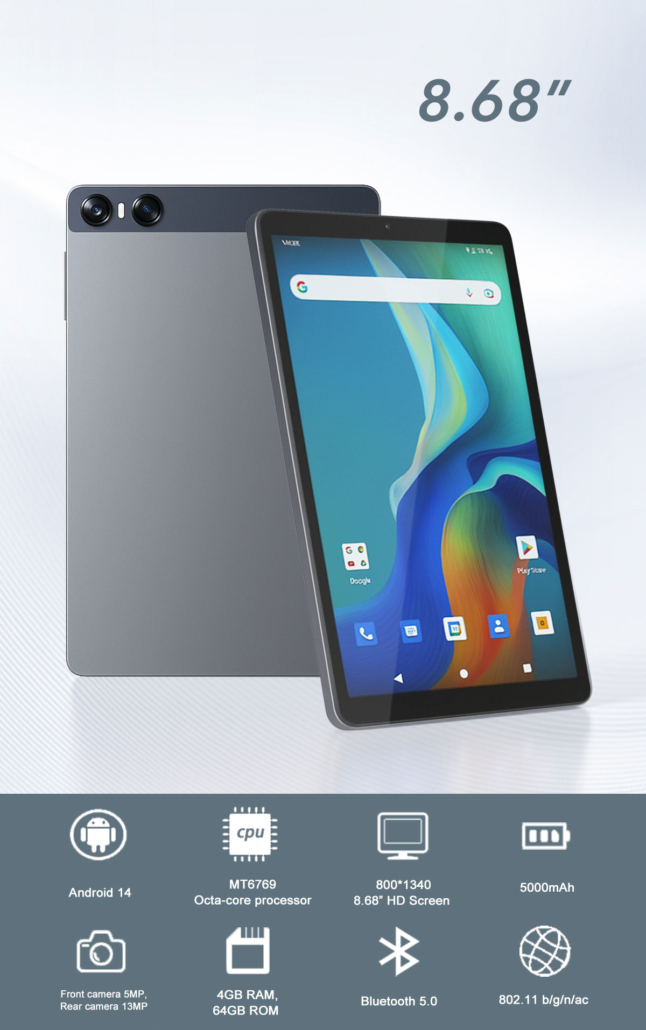 YC-868 8.68" Android Tablet PC