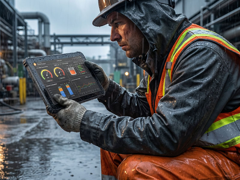 YC-1801B (Black)8'' Rugged Tablet PC