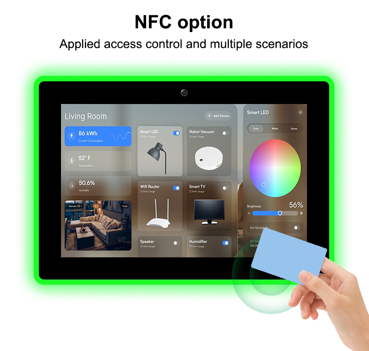 YC-LE101T 10 inch In-wall Android Tablet with LED Light