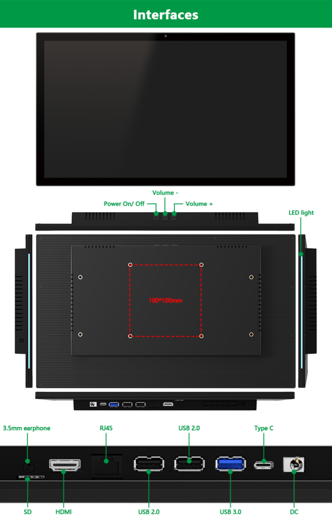 YC-N156 Narrow Edge Android Touch Screen Display
