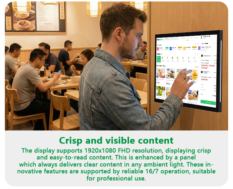 YC-N156 Narrow Edge Android Touch Screen Display