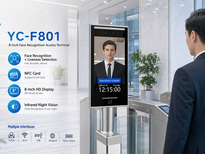 YC-F8018-Inch Face Recognition Access Control Terminal