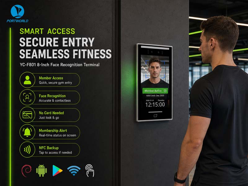 YC-F8018-Inch Face Recognition Access Control Terminal