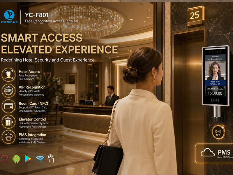 YC-F8018-Inch Face Recognition Access Control Terminal