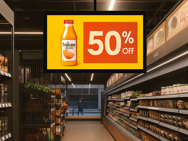 55 inch Wall-Mounted Signage Display | YC-55MT Series