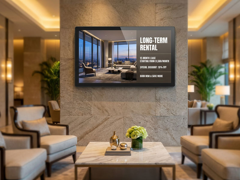 Wall-Mounted Digital Signage display