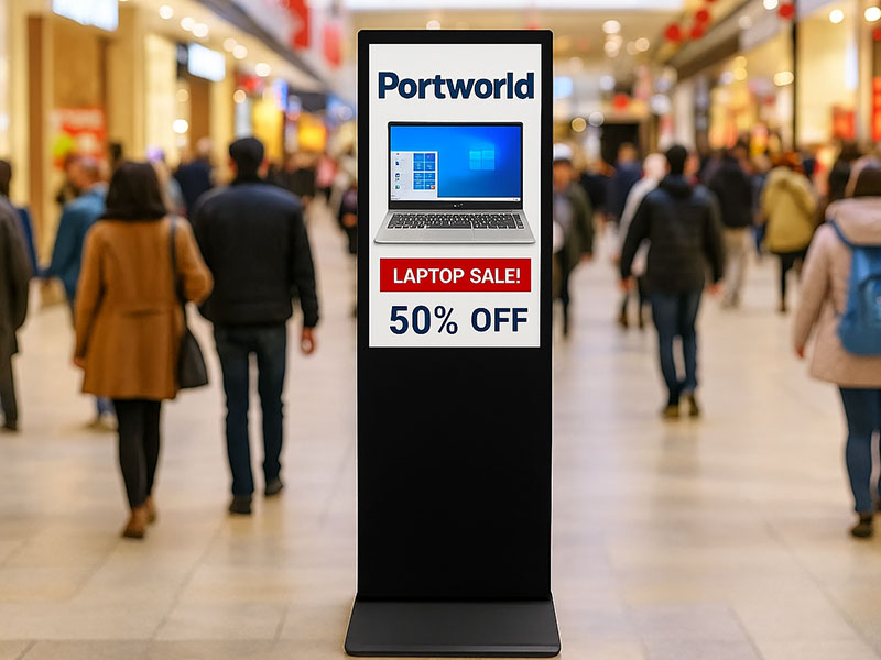 YC-6520FL65“ Outside Floor Standing Interactive Poster Advertising Display