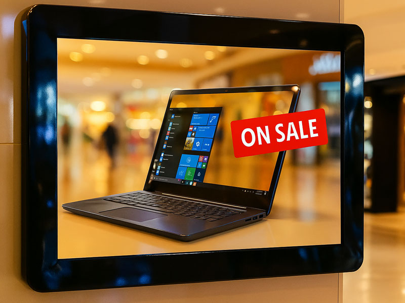 Wall-Mounted Digital Signage display