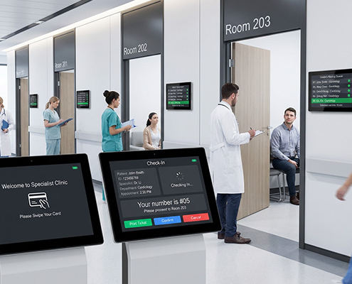 digital signage display for hospital waiting rooms
