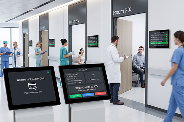 digital signage display for hospital waiting rooms