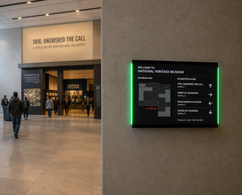 Museum Exhibit Interactive Touch Digital Signage Screen