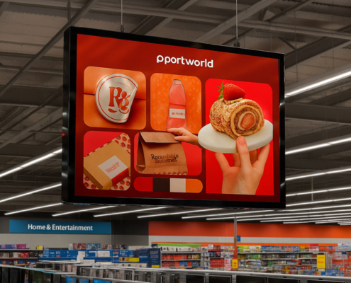 ultra thin hanging advertising screen