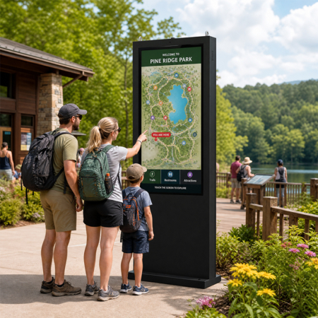 yc-5520 outdoor floor stand digital kiosk