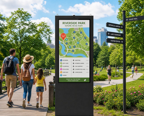 yc-5520 outdoor floor stand digital kiosk