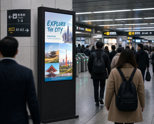 YC-5520FL-IP Floor Standing Digital Signage