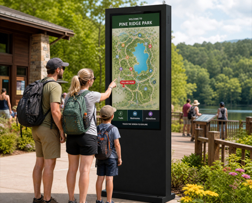 YC-5520FL-IP Floor Standing Digital Signage