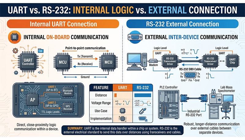 UART and RS232 protocols