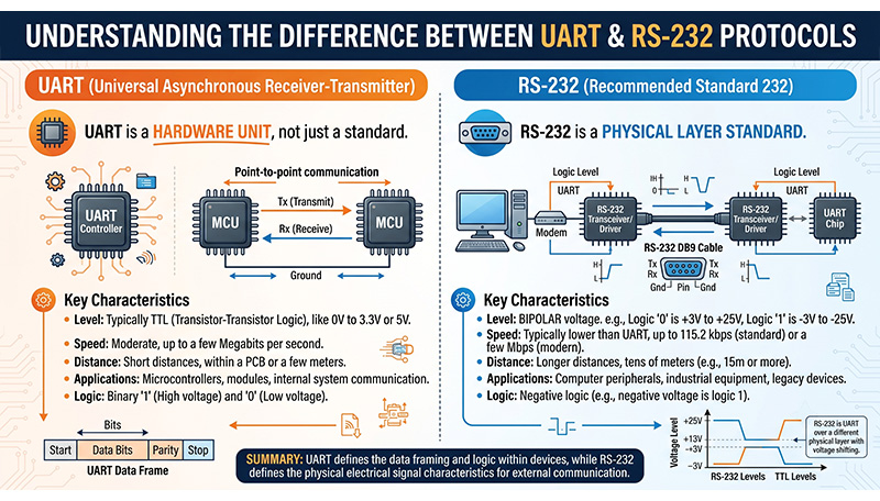 UART and RS232 protocols 