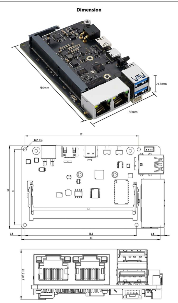 YC-N2401 NVIDIA Jetson Orin NX/Nano AI Edge Computing Carrier Board