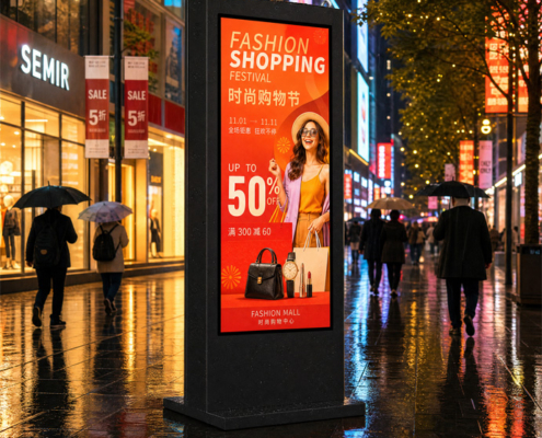 55″ Outside Floor Standing Digital Signage