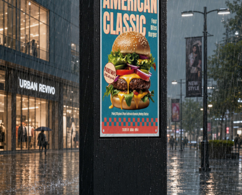 55″ Outside Floor Standing Digital Signage
