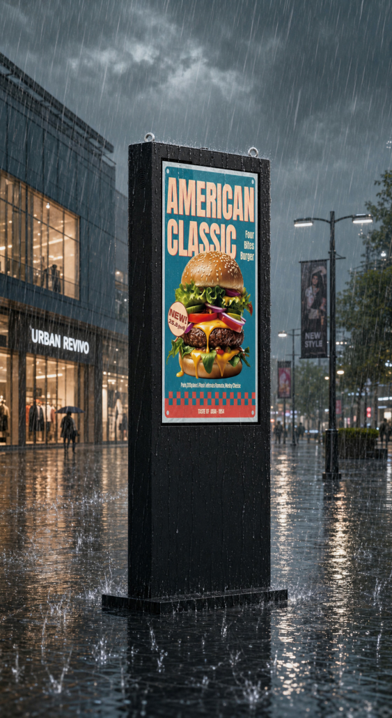 55″ Outside Floor Standing Digital Signage