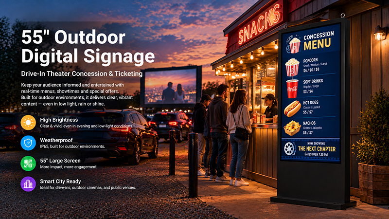 55 inch digital signage display