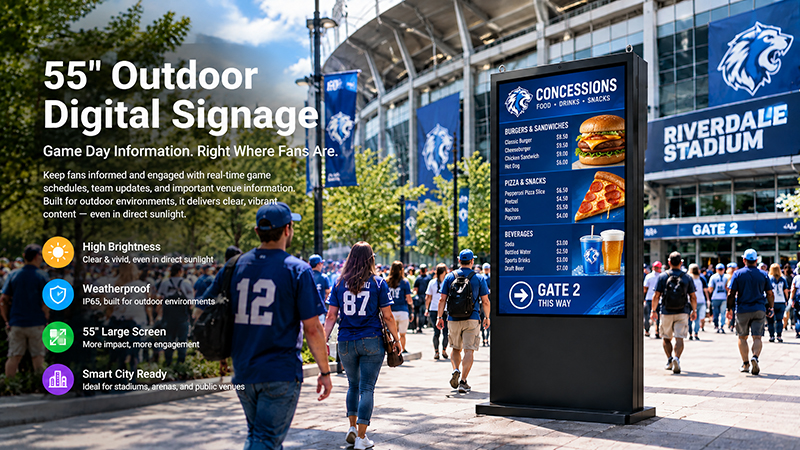 55 inch digital signage display