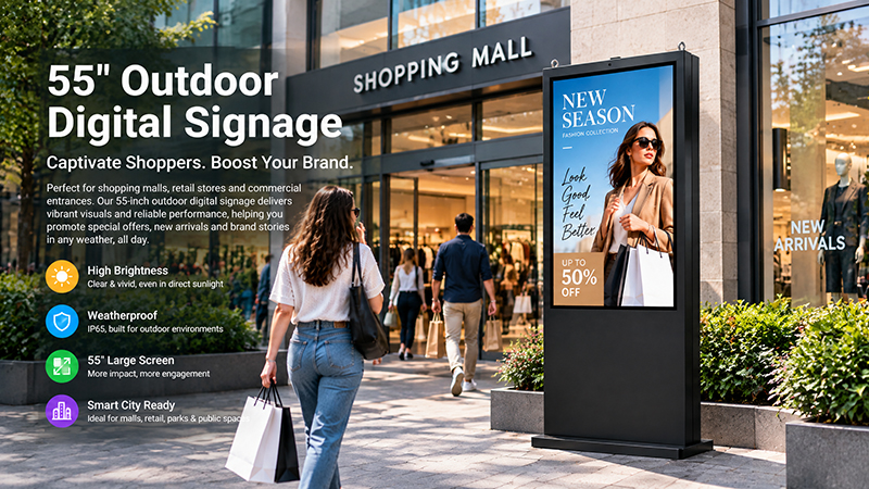 55 inch outdoor digital signage display8