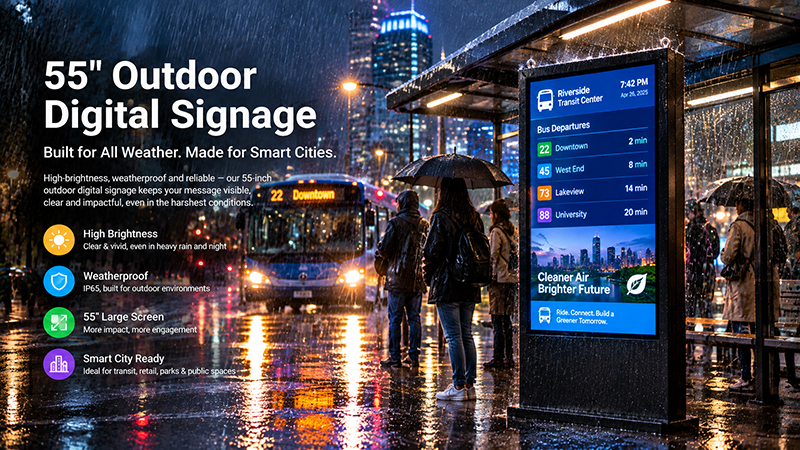 55 inch outdoor digital signage display