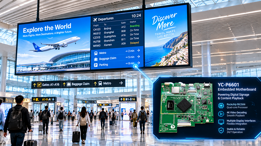 YC-P6601 digital signage display