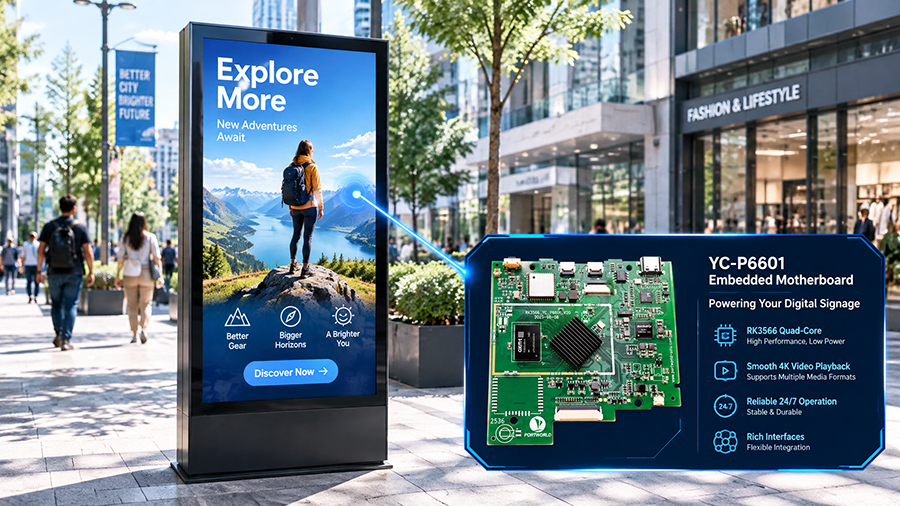 YC-P6601 digital signage display