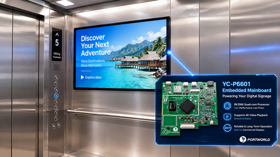 YC-P6601 digital signage display